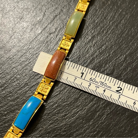 Gemstone Magnetic Chinese Characters Bracelet Marked 316L S.Steel - Picture 6 of 13